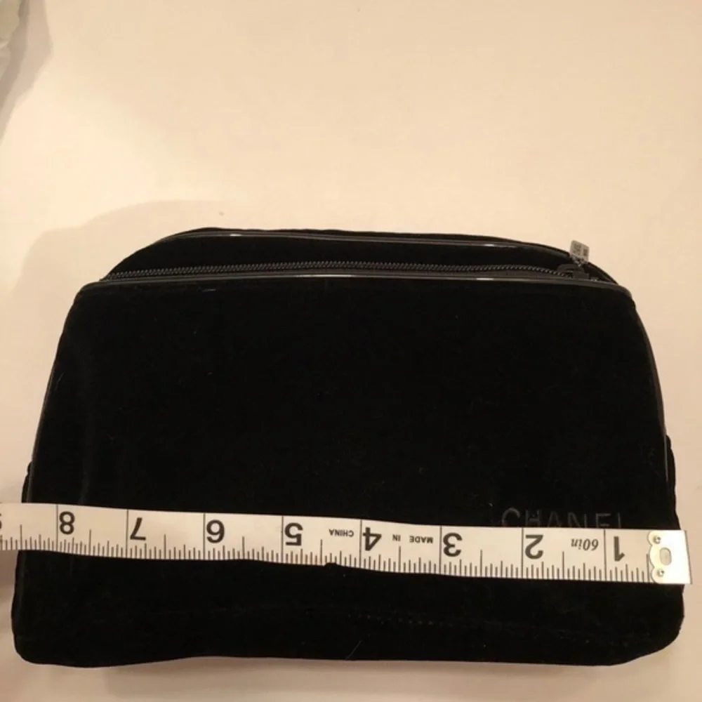 Chanel parfum authentic makeup cosmetic bag